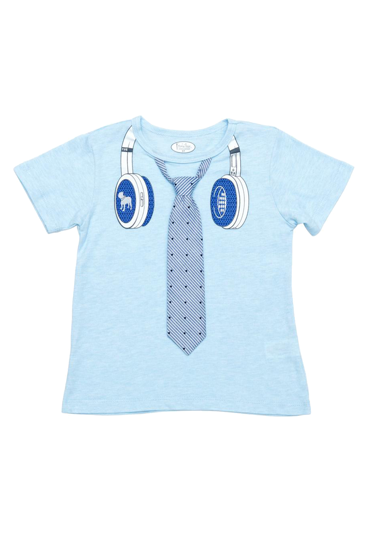 Light Blue Headphone Shirt