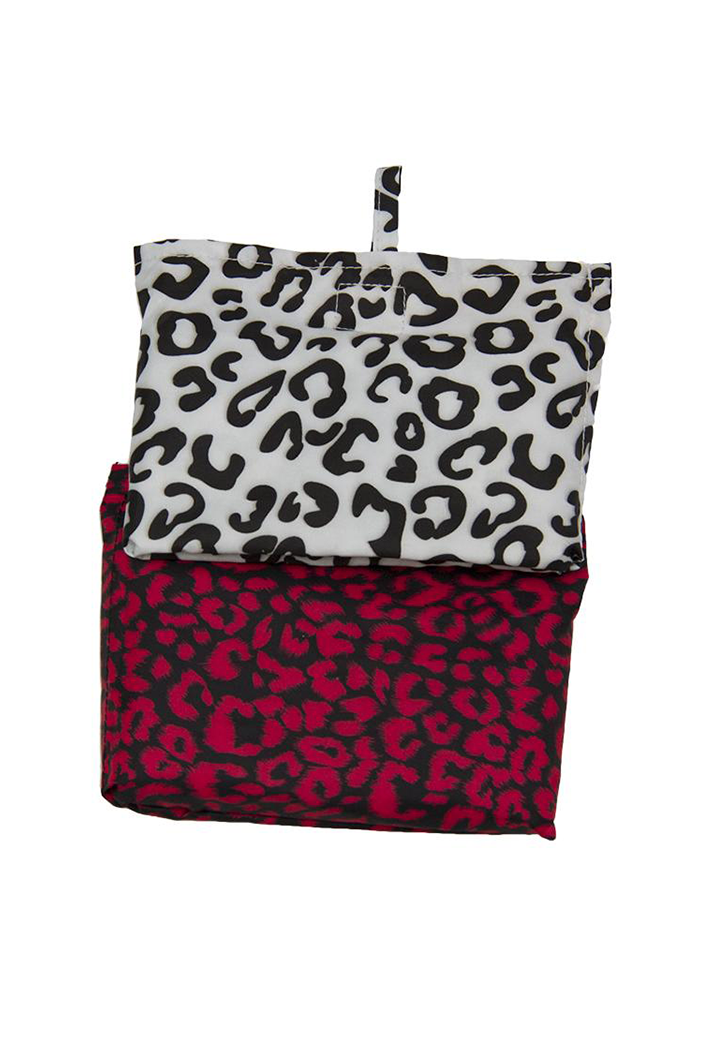 2 - Pack Adult Bib - Black and white, black and red animal print