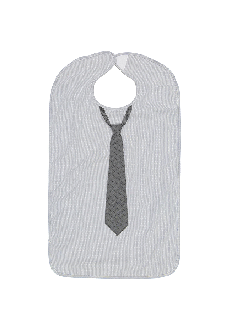 Gray Stripe Coverall with Black & Gray Tie